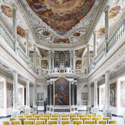 Bild vergrößern: Innenansicht der Schlosskapelle Saalfeld. Foto: Uwe Gaasch