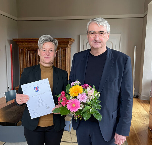 Ernennung von Yvonne Mützel als VG-Vorsitzende.