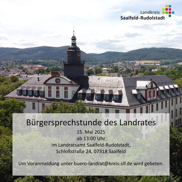 Bild vergr&ouml;&szlig;ern: Bürgersprechstunde des Landrats am 15. Mai 2025 ab 13 Uhr