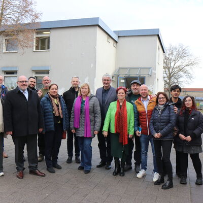 Gruppenbild zum Besuch der Thüringer Landesbeauftragten für Integration, Migration und Flüchtlinge