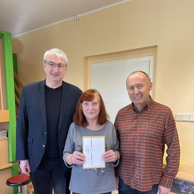 Übergabe Ehrenamtscard an Gerlinde Funke