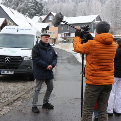 Bild vergr&ouml;&szlig;ern: Dreharbeiten mit Dirk Bergner